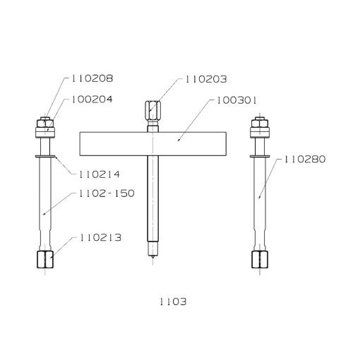 EXTRACTOR FORZA SERIE 1100 DE 2 ALARGADERAS